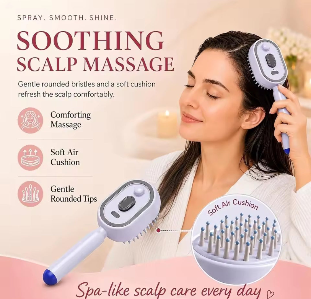 Steam-Powered Hair Straightening Brush