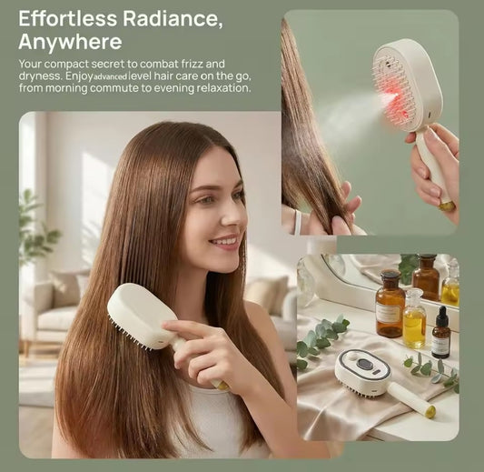 Steam-Powered Hair Straightening Brush