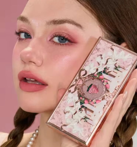 Flowerkaren Make Up Eye Shadow Palette Facial Complexion Blush Eyeshadow Highlighter Flower Know Face Bronzer Palette