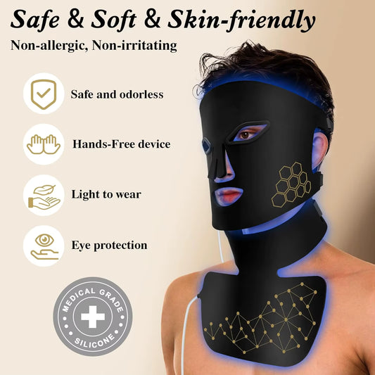 Rechargeable Hello Face Red Light Face & Neck Mask