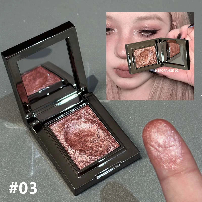 Chameleon Dark Green Eyeshadow Palette, Thin, Easy-to-Apply, Sparkling Pearly, Puree-like Eyeshadow, Illuminating Makeup