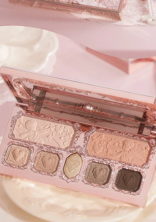 Flowerkaren Make Up Eye Shadow Palette Facial Complexion Blush Eyeshadow Highlighter Flower Know Face Bronzer Palette