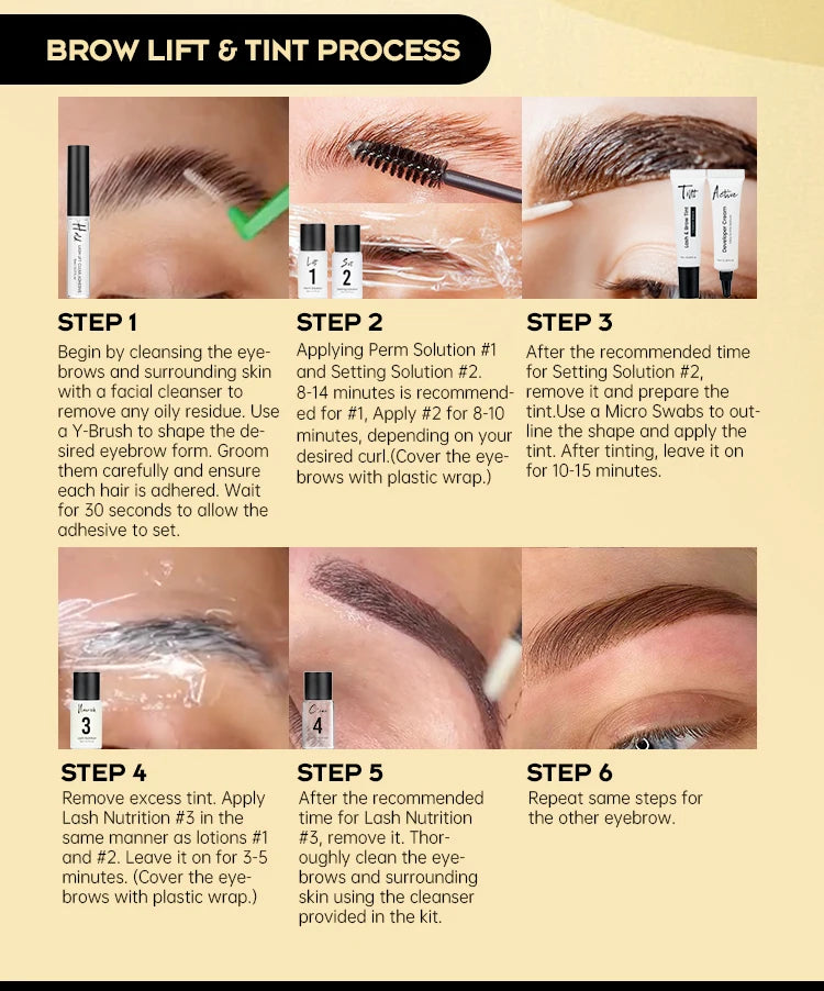 Gollee Professional Eyelash Lift & Tint Kit – Long-Lasting Lash & Brow Enhancement | Natural Curl Effect | Up to 4–6 Weeks