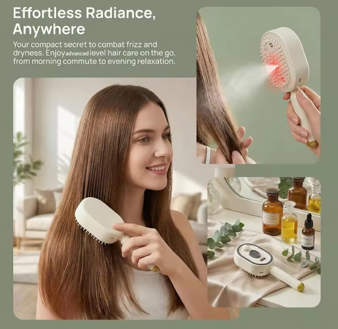 Steam-Powered Hair Straightening Brush